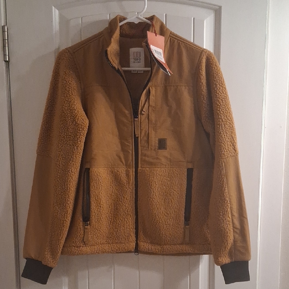 Topo Designs Tan Sherpa Fleece Jacket
